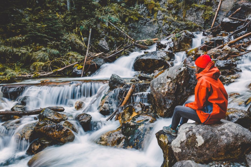 hiker-enjoying-waterfalls
