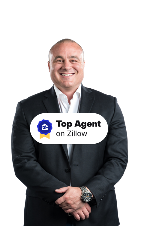 David Keyte with the existing Top Agent on Zillow portrait artwork
